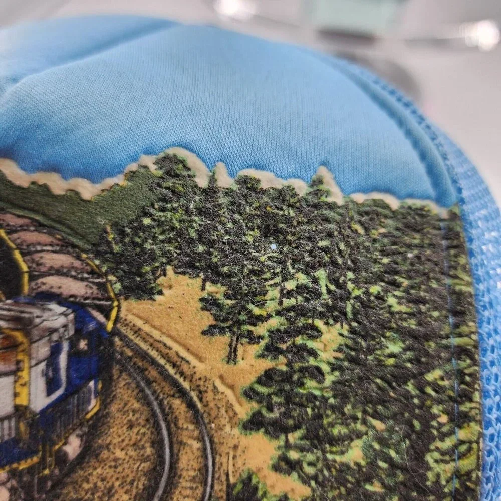 VTG Railroad Train Trucker Hat Foam Rope Adjustable Snapback‎ JJ Made in Taiwan